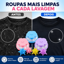 KIT Filtro Coletor Pelos Máquina Lavar Roupa + 4 Bolinhas Removedor Fiapos Pet Reutilizável